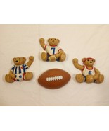 Set of 4 Vintage Homco Bear Sports Wall Decor 7614 - £11.67 GBP