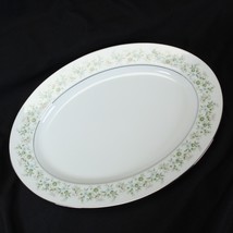 Noritake Savannah 2031 Oval Platter 13-1/2&quot; Platinum Rim - $17.63