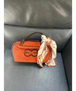 Escada Orange Suede Women&#39;s Satchel Bag with Silk Scarf - $307.94 CAD