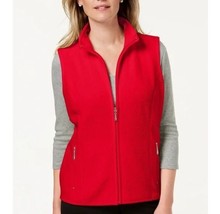 Karen Scott Womens Plus 2X New Red Amore Zeroproof Fleece Vest NWT CM32 - £17.17 GBP