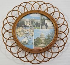 I) Vintage Washington DC Wooden Picture Wall Hanging Souvenir - €6,86 EUR
