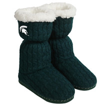 NCAA MICHIGAN SPARTANS WOMEN&#39;S MEDIUM 7-8 SLIPPER KNIT BOOTS  NEW - £20.52 GBP