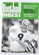 VTG Football Digest Magazine October 1971 Sonny Jurgensen No Label - £15.14 GBP