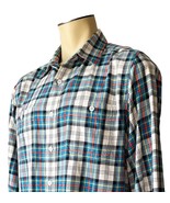 J Crew Blue Red Yellow Black Plaid Midweight Flannel Long Sleeve Shirt -... - $32.41 CAD