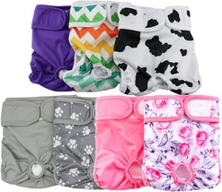 Nappies For Pets Washable Female Dog Diapers(7 Pack), Comfort Reusable D... - $33.99