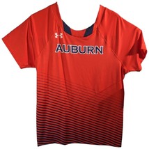 Auburn Tigers Short Sleeve Shirt Mens Size Large New Orange Armour Track Alabama - £16.52 GBP