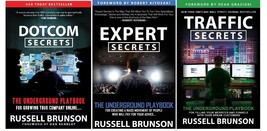 Russell Brunson 3 Books Set: Dotcom Secrets, Expert Secrets &amp; Traffic Secrets - £22.42 GBP