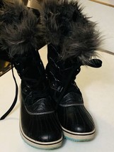 Sorel Joan of Arc Women&#39;s Waterproof Snow Boots Faux Fur Shoes Black Size 5 - $40.19