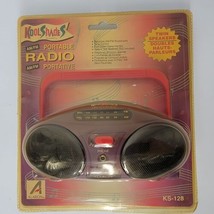 Vintage 90s Kool Shades Portable AM/FM Twin Speaker BoomBox Radio NOS NEW 1990&#39;s - $19.79