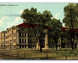 Haut École Bâtiment Galesburg Illinois Il 1911 DB Carte Postale P24 - $4.04