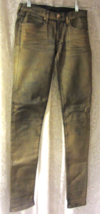 Juicy Couture  Skinny\ Gold shimmer  / zipper design jeans size 25 - £47.20 GBP