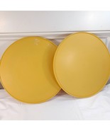 Rubbermaid Harvest Gold Plastic Lazy Susan set 2 #JB1 2709 1970&#39;s 10.5&quot; ... - $34.13 CAD
