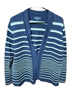 Jones New York Signature Woman 1X Striped Cardigan. Hook In Front. Thick... - £10.80 GBP