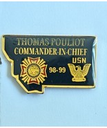 Thomas Pouliot Commander in Chief  US Navy &#39;98-&#39;99 Montana Lapel Pin  - $8.15 CAD