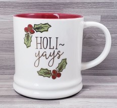 Threshold Christmas Holiday &quot;Holi-Yays&quot; Porcelain 16 oz. Coffee Mug Cup - £11.95 GBP