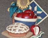 Home Interior 3D Apple Pie Muffin Bakery USA Wall Deco vintage 8 X 7&quot; - $17.81
