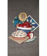 Home Interior 3D Apple Pie Muffin Bakery USA Wall Deco vintage 8 X 7&quot; - $24.15 CAD