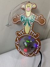 Disney Store Tigger Gingerbread ornament 2005 spinning lights Our Family... - $21.00