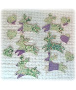 Vintage FeedSack Quilt Bedspread Appliques Reindeer Fawn Deer Quilt Die ... - £9.91 GBP