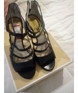 Michael Kors Jessie Zip Back Black Patent Sandal - size 10 - $54.23