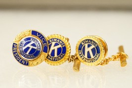 Vintage Lot Costume Jewelry KIWANIS CLUB Vice President Tie Tacks Lapel ... - $34.64