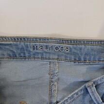 Maurices Jean Skirt Women’s 8 (28x16) Distressed Frayed Stretch Front Button image 4