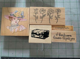 Lady Rubber Stamp Set #40 - £6.32 GBP