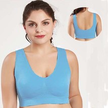 2 pieces Bras For Women Plus Size Woman Bra Underwear style2-skyblue XXL - £7.95 GBP