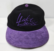 Vintage Lake Louise Black Purple Felt Style Hat Cap Headline Headwear Sk... - $19.95
