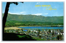 Birds Eye View Yacht Harbor Santa Barbara California CA UNP Chrome Postcard S23 - £3.11 GBP