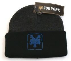 Zoo York Black &amp; Gray Knit Cuff Beanie Men&#39;s One Size NWT - £23.72 GBP