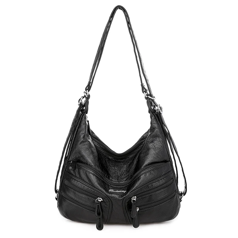 New Women Leather Handbags Soft Large Capacity Casual Tote Bags High Quality Fem - £38.49 GBP