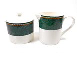 Sakura Hallmark Home Collection Holiday Abundance Green Sugar Bowl &amp; Cre... - £15.63 GBP