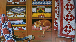Winter Dreams John Sloane Cat Nap Fridge Magnet 2.5&#39;&#39;x4.5&quot; NEW - £2.84 GBP