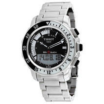 Tissot Men&#39;s Sea Touch Black Dial Watch - T0264201105100 - £422.35 GBP