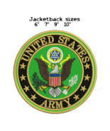 US Army Jacketback sizes Digitized filled embroidery design Digital Down... - €7,34 EUR