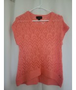 Investments Petites Coral Crochet Women's See Through Top Size PL - $17.99