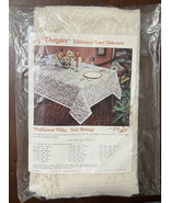 Vintage Dunster Off White 60 x 80 Oblong Lace Tablecloth Perm Press Soil... - $40.87 CAD