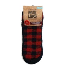 MUK LUKS Womens Thermal Slipper Socks L/XL Shoe Size 8/10 Red Black Cozy Warm - £14.88 GBP