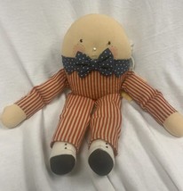 Vintage Handmade Mr Humpty Dumpty Patriotic Plush/Bean Filled. 13&quot; - £9.54 GBP