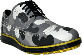 COLE HAAN MEN&#39;S ZG OG WING OX  Camouflage GOLF LEATHER SHOES, C34388 - £74.73 GBP