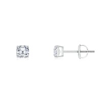 ANGARA Lab-Grown 0.3 Ct Asscher-Cut Diamond Solitaire Stud Earrings in 14K Gold - £463.77 GBP