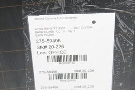 Back Glass W209 Coupe Fits 03-09 MERCEDES CLK350 CLK550 20189 image 11