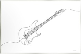 Stupell Industries Guitar Line Doodle Musical Instrument Wall Plaque Art, Design - $30.95