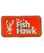 Fish Hawk Embroidered Patch Unused Rod Angler Lure 3 7/8&quot; x 2&quot; Vintage I... - £3.50 GBP
