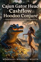 ️ LEGENDARY BAYOU GATOR HEAD HOODOO SPELL PROTECT &amp; GROW YOUR MONEY✨ - $53.99