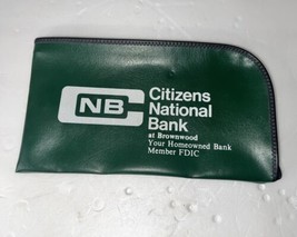 Citizen National Bank At Brownwood Green Bank Bag Used Excellent Condition - $16.83