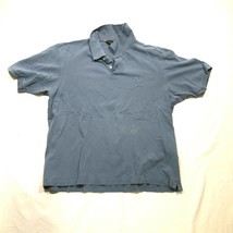 Eddie Bauer Polo Shirt Mens L Blue Short Sleeve Cotton Collared Chest Logo - £11.02 GBP