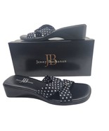Jenny Buchanan Claire Polka Dot Black White Slip On Sandals Womens 8.5 - £22.81 GBP