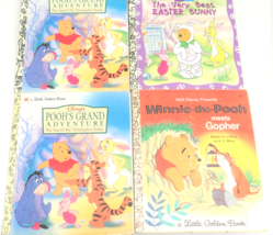 Golden Books Lot of 4 Winnie the Pooh Meets Gopher Very Best Easter Bunny FE - £4.97 GBP